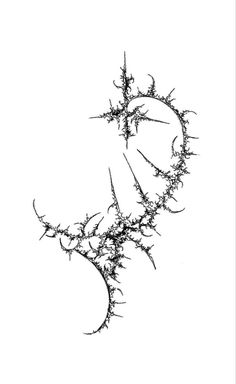 an abstract black and white drawing of branches