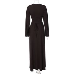 Features: Introducing our elegant Ribbed Lace-up Long Sleeve Maxi Dress for Women. Made for the Autumn/Winter season, this solid bodycon dress features a unique lace-up design and ribbed texture for a stylish and comfortable fit. Stay fashionable and on-trend with our latest fashion piece. Ribbed Long Maxi Dress For Fall, Fitted Brown Maxi Dress For Winter, Winter Brown Maxi Dress, Solid Fitted Maxi Dress For Fall, Fitted Ribbed Maxi Dress For Fall, Fitted Ribbed Maxi Dress For Winter, Solid Stretch Maxi Dress For Fall, Fall Stretch Solid Maxi Dress, Fitted Fall Maxi Dress In Solid Color