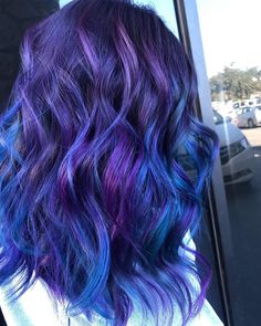 LUXURY PURPLE 💜 HAIR COLOR IDEAS FOR BIGINNERS - color de pelo morado Blue And Purple Hair Color, Purple And Blue Hair, Blue And Purple Hair, Salon Pics, Purple Hair Color Ideas, Blue Purple Hair, Blue And Pink Hair, Purple Hair Color, Purple Ombre Hair