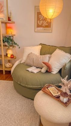 a living room filled with furniture and decor