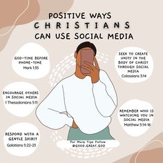 a man with his head in his hands and the words positive ways christians can use social media