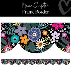 Garden Floral Scallop Border Frame Boarder Garden Decor by Flagship Teacher Classroom Decor, Paper Lavender, Classroom Borders, Bulletin Board Paper, Flair Pens, Teacher Classroom Decorations