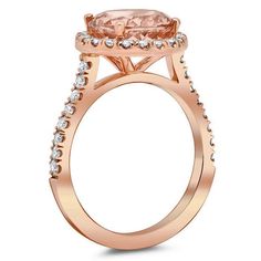 Halo Setting for Round Morganite Rose Gold Halo, Halo Setting, Gold Halo, Popular Fashion