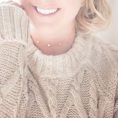 Monika Hibbs | gigi choker necklace Monika Hibbs, Winter Jumpers, Crystal Choker, Chunky Sweater, Click The Link, How To Look Pretty