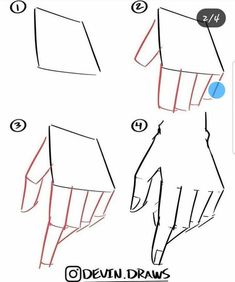 step by step instructions on how to draw hands