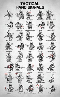 tactical hand signals, swat hand signals, visual signals, combat formations, battle, hand and arm signals, survival, military training, zombie apocalypse, law enforcement, military special operations team, close combat, military, military gifts, military decor, military mom gifts, police officer gifts, police gifts, swat gifts, swat wall decor, us army, weapon, squad, infantry, navy, air force, marines, gift for him, gift for men, gift for husband, gift for boyfriend, swat art, swat gift Swat Training, Military Alphabet, Military Decor, Sign Language Alphabet, Police Gifts, Military Training