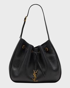 Get free shipping on Saint Laurent Paris VII Small YSL Hobo Bag in Grained Deer Leather at Neiman Marcus. Shop the latest luxury fashions from top designers. Small Ysl Bag, Vintage Ysl Purse, Ysl Hobo Bag, Ysl Hobo, Ysl Paris, Anthony Vaccarello, Saint Laurent Paris, Rive Gauche, Professional Cleaning