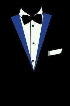 a tuxedo and bow tie on a black background