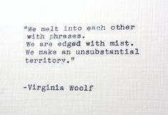 an old typewriter with the words virginia wolf written in black and white on it