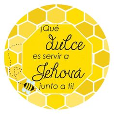 a yellow and black bee with the words, i love you in spanish on it