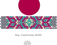 an image of a bracelet with a red ball on it and the words ring - freshfuchsia 1011r