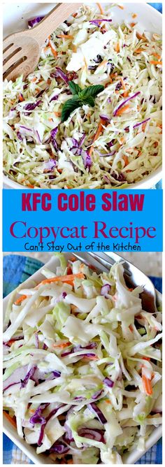 coleslaw salad with carrots and cabbage in a white bowl