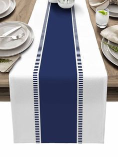 PRICES MAY VARY. ✭Modern Stripes Table Runner for Tabletop: Measures 13"x70", appropriate for table that can seat 4-6 people. ✭Quality: Our table runners are made of cotton linen,durable,lightweight,not easily loose thread,heat insulation to protect your table and easy to carry or store. ✭Beautifully Printed: Our table runners are printed in high definition,with full colors and clear patterns. They look relaxed and comfortable on the table,bring wonderful allure, perfectly complements and decora Navy Blue Table Runner, Farmhouse Table Runner, Coffee Table Runner, Dining Table Cloth, Blue Table Runner, Farmhouse Table Runners, Striped Table Runner, Runner Kitchen, Striped Table