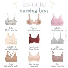 the bras are all different colors and sizes