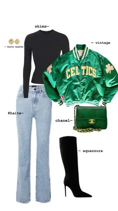 TikTok @ ArchivedArticles NBA game day outfit inspo Nba Women Outfit, Rockets Game Outfit Women, Boston Celtics Outfit Woman, Nba Game Outfit Woman Black Women, New York Knicks Outfit, Celtics Outfit Women, Celtics Game Outfit Women, Courtside Outfit Basketball Baddie, Sideline Outfits