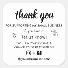 thank you for supporting my small business coaster