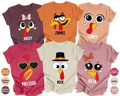 Custom Funny Turkey Face and Name Shirts Thanksgiving Group Shirts Custom Family Shirts, Cute Turkey Shirt Teacher Thanksgiving Tee All the members of the family can use this customized gift, it will be the best wanderlust, travel apparel unisex personalized shirt ever! 👉 Product Details: Premium quality super soft shirts. The T-shirts, Sweatshirts, Hoodies, Youth-Toddler Shirts, and Long Sleeves are unisex. 👉 Reading the Sizing Chart: Please note that the sizing chart includes the measurement Family Thanksgiving Shirt Svg, Kids Friendsgiving Shirt, Turkey Trot Shirts, Thanksgiving Tshirts, Teacher Thanksgiving, Teachers Thanksgiving, Turkey Face, Travel Apparel, Cute Turkey