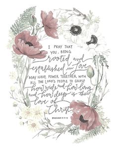 an illustration with flowers and the words i pray that you being grateful