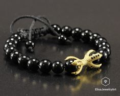 "Dragon Claw Beaded Bracelet Natural Black Onyx Protection Adjustable Shamballa Macrame Bracelet Gift For Him Her Christmas Gift Free fast shipping 3-5 business days delivered to the purchaser of two bracelets -ALL THE PRODUCTS AT ELISAJEWELRYART ARE HANDMADE AND MADE WITH NATURAL BEADS. -WHAT DOES THE ONYX STAND FOR A powerful protection stone, Black Onyx absorbs and transforms negative energy, and helps to prevent the drain of personal energy. Black Onyx aids the development of emotional and p Black Beaded Braided Bracelet As Gift, Dragon Claw, Personal Energy, Macrame Bracelet, Pretty Bracelets, Macrame Bracelets, Nature Bracelets, Adjustable Necklace, Photo Bracelet