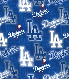 the los angeles dodgers logo on a blue background