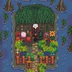 Stardew Valley Witch House Stardew Valley Linus Decoration, Stardew Valley Goth Farm, Stardew Valley Beach Decoration, Stardew Valley Sewer Decoration, Stardew Valley Witch House, Stardew Valley House Interior Ginger Island, Stardew Valley Witch House Interior, Stardew Valley Krobus Room, Beehive Stardew Valley