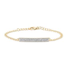 Elegant 14k Gold Diamond Bracelet With Pave Setting, Elegant Diamond Name Bracelet With Jubilee Style, Elegant Name Bracelet With Diamond Accents, Elegant Yellow Gold Name Bracelet With Cubic Zirconia, Elegant Yellow Gold Cubic Zirconia Name Bracelet, Diamonds Bracelet, Round Diamond Setting, Chain Loop, Gold Ear Cuff