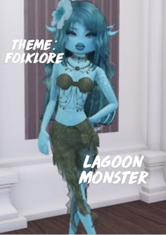 dress to impress (dti) theme: folklore, fantasy, sci-fi, lagoon/ sea monster outfit Dti Theme Plant Monster Outfit, Dti Theme Folklore, Dti Theme Sci Fi, Dress To Impress Folklore, Dti Folklore, Outfit Theme Ideas, Lagoon Monster, Monster Outfit, Ethereal Angel