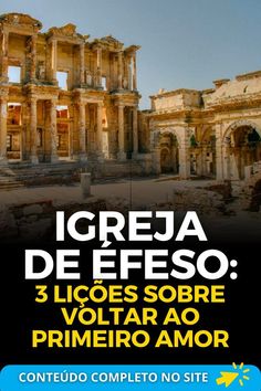 an advertisement with the words igreja de efeso 3 lices sobde volta