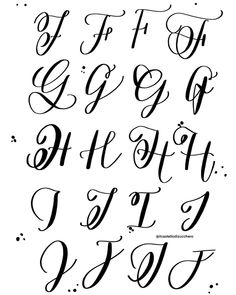 the upper and lower letters are handwritten in cursive writing with black ink