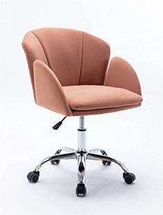 Stability Living Room Chair Modern Leisure Armchair with Wheel Office Chair Child Adult Adjustable Height upholstered Student Chair Durability (Color : Pink) Comfortable Computer Chair, Office Table And Chairs, Comfy Office Chair, Pink Office Chair, Chair Swivel, Chair For Living Room, Living Room Bed