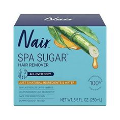 Nair Spa Sugar Wax Hair Remover Kit, 11.8 Oz Container Nair Spa Sugar Wax Hair Remover Kit puts you in control of your sugaring so you can have spa day your way. Inspired by the ancient beauty routine of ?sugaring,? Nair Spar Sugar delivers petal smooth, hair-free skin. With just five 100% naturally derived ingredients?plus water?and no perfumes, dyes or parabens, you can feel good about this dermatologist-tested hair removal method. This DIY sugar wax hair removal kit gives you spa-like results Wax Benefits, Diy Sugar Wax, Sugar Wax Diy, Hair Removal Spray, Upper Lip Hair, Sugar Waxing, Wax Strips, Hair Removal Methods, Body Waxing