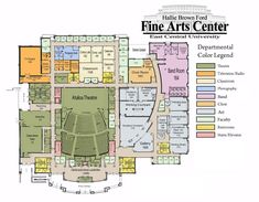 the floor plan for the arts center