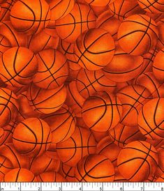 an image of basketballs that are all over the place for wallpaper or fabric