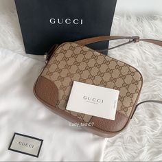 Brand New Gucci Original Gg Camera Bag!!!! This Bag Is Very Light And Easy To Use. There Is 8 Cards Holder Pocket Inside. The Strap Is Adjustable. And The Color Is Very Classic. It’s Able To Use Forever. Come With Original Dust Bag And Shopping Bag. ****Fast Shipping****** ****100% Authentic ****** ****Price Firm******** ****No Trade Please***** Gucci Shoulder Bag With Logo For Daily Use, Gucci Bree Crossbody Bag, Everyday Gucci Bag With Logo, Gucci Everyday Bag With Logo, Gucci Canvas Camera Bag, Luxury On-the-go Camera Bag With Removable Pouch, On-the-go Camera Bag With Zipper Pocket, On-the-go Crossbody Camera Bag With Zipper Pocket, Cards Holder