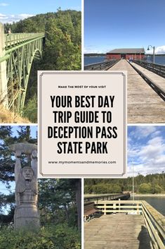 the best day trip guide to deception pass state park is here in this postcard