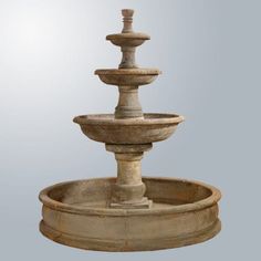 Pavana Three Tier Pond Fountain Brick Courtyard Fountain, Brick Fountains, Waterfall Sounds, Pond Fountains, Stone Concrete, Fountain Feature, Cast Stone, The Fountain, Three Tier