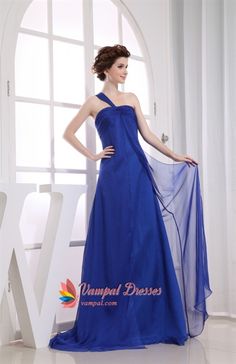 One Shoulder Empire Waist Prom Dress, Royal Blue Chiffon Prom Dresses Custom Bridesmaid Dress, Evening Dresses Online, Cute Wedding Dress, 2014 Dresses, Blue Evening Dresses, Chiffon Evening Dresses, Fall Wedding Dresses, Chiffon Prom Dress, Colored Wedding Dresses