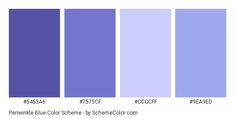 purple color scheme with the names and colors in each section, including one blue hue