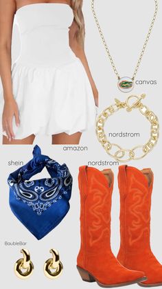 university of florida game day inspo!! #gamedayinspo #gamedayoutfits #gamedayoutfit #gamedayfit #universityofflorida Miami Game Day Outfit, Auburn Gameday Outfit, Uga Gameday Outfit, Game Day Fits, Bama Gameday, Auburn Gameday, Lsu Gameday, Rush Week Outfits, Preppy Country