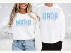 Introducing our super cute winter ONEderland family matching 1st birthday sweatshirts. The softest and most comfortable crewneck for the colder months. We only have a long-sleeve bodysuit for the infants Sweatshirts are Gildan 18000/18000B.  HOW TO ORDER 1. Select the color and size/name from the drop-down menu and add it to the cart 2. Repeat the process if you want to order more shirts 3. If you want a custom shirt, please select that from the menu and add the name to the personalization box N Winter First Birthday Boy, Winter Onederland Shirt, Winter Onederland Outfit, Birthday Sweatshirt, Snowflake Sweater, Winter Onederland, Blue Winter, Boy First Birthday, Custom Shirt