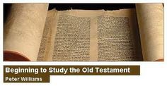 an open book with the title beginning to study the old testament