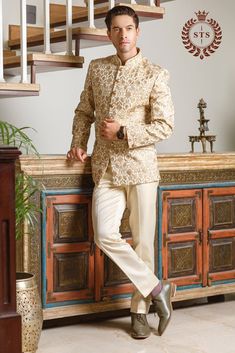 Wearing the correct dress for any occasion is a matter of good manners !! #sanjay #textile #store #menswear #suits #best #showroom #in #jaipur #sherwani #kurta #designersuits #jackets Visit your nearest Sanjay Stores in Jaipur :- - Paanch Batti, M.I. Road 0141-4040741 - Opp. Sanghi Farm, Tonk Road 0141-2720731 - Dara Market, Johari Bazar 0141-2566487 Jaipuri For Men, Bandh Gala Suits For Men, Rajputi Dress For Men, Khaki Jacket Outfit, Jodhpuri Suits For Men Wedding, Pakistani Engagement Dresses, Engagement Dress For Men, Jodhpuri Suits, Suit For Men Wedding