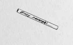 the word easy is written on a piece of white paper with black ink in it