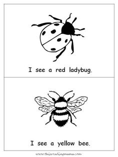 i see a red ladybug and i see a yellow bee worksheet