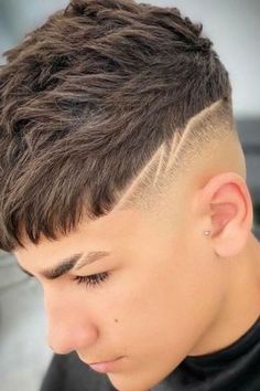 25 Trendy Lightning Bolt Haircut Ideas To Style In 2023 Hair Designs For Boys, Faded Haircut, Boys Fade Haircut, Taper Fade Short Hair, Fade Haircut Designs, Hair Designs For Men, Crop Haircut, Long Hair On Top