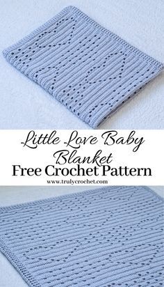 a crochet baby blanket with the words, little love story blanket free crochet pattern