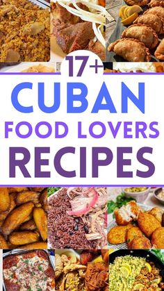 the cover of 17 cuban food lover's recipes, including rice and meats