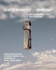 an advertisement for the gentile monster bat