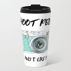 I shoot People Metal Travel Mug Painted Mugs, Coffee Art, Etsy Finds, Gift Guide, Small Businesses, Etsy Listing, The Go