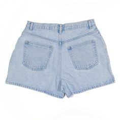 Item is in good used condition. > Size: S > Waist Size: 30" > Inside Leg: 3" > Rise: 13" > Hem: 12" Fitted Denim Jean Shorts For Streetwear, Faded Mid-rise Denim Jean Shorts, High Rise Washed Denim Jean Shorts, Faded High Rise Denim Jean Shorts, High Waist Light Wash Jean Shorts For Streetwear, Light Wash Denim Jean Shorts For Streetwear, Mid-rise Medium Wash Jean Shorts For Streetwear, Medium Wash Mid-rise Jean Shorts For Streetwear, Casual High Rise Washed Blue Jean Shorts